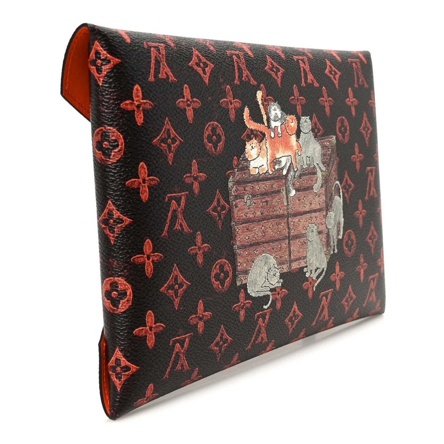 Catogram Kirigami Pochette Set Marron White Black