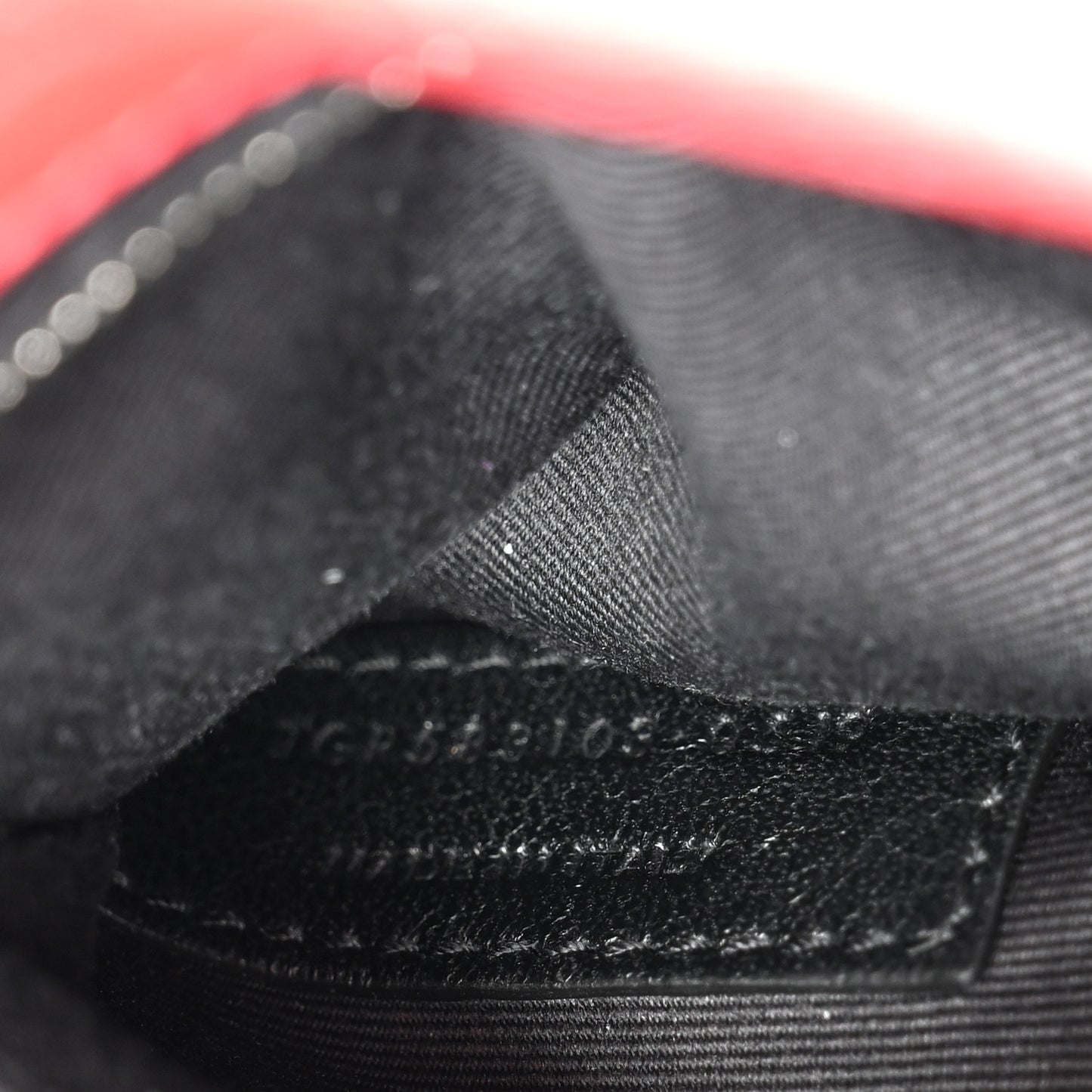 Crinkled Calfskin Matelasse Monogram Niki Chain Wallet Rouge Eros