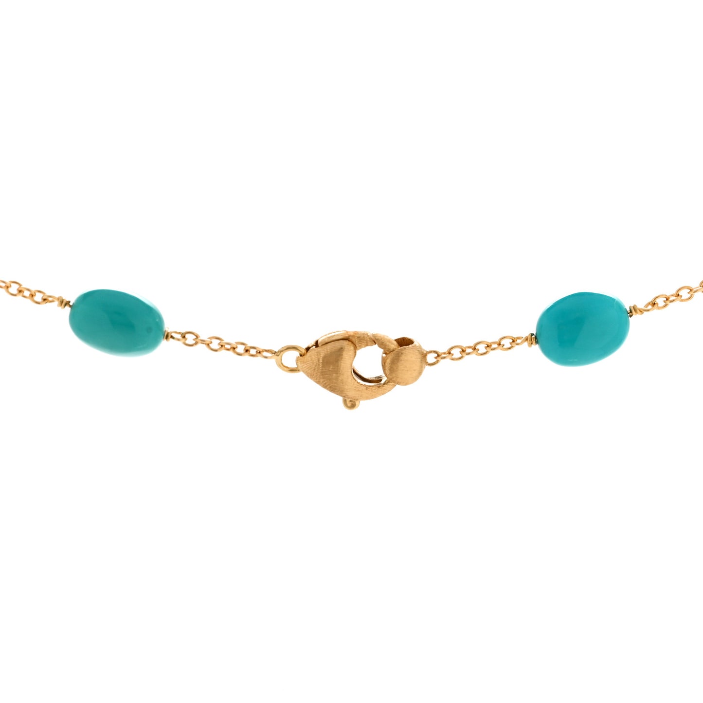 18K Yellow Gold Turquoise Siviglia Long Necklace