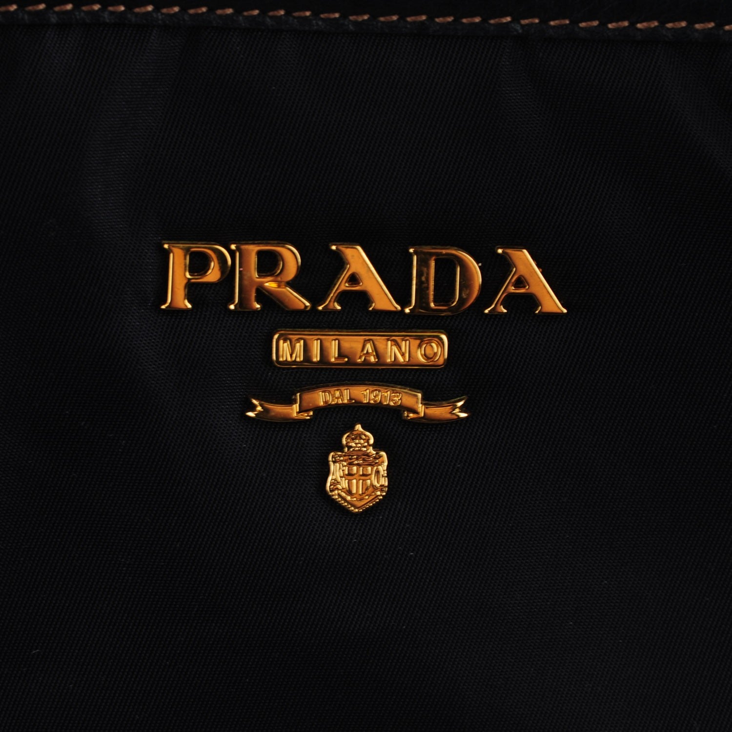 Prada Vitello Daino Tessuto Nylon Tote Blue 5 of 9