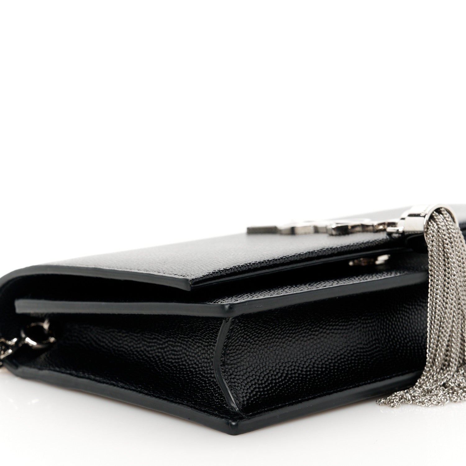 Saint Laurent Grain De Poudre Classic Monogram Kate Tassel Chain Wallet Black 9 of 10