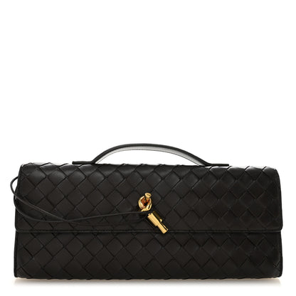 Bottega Veneta Nappa Intrecciato Long Andiamo Top Handle Clutch Fondant 1 of 10