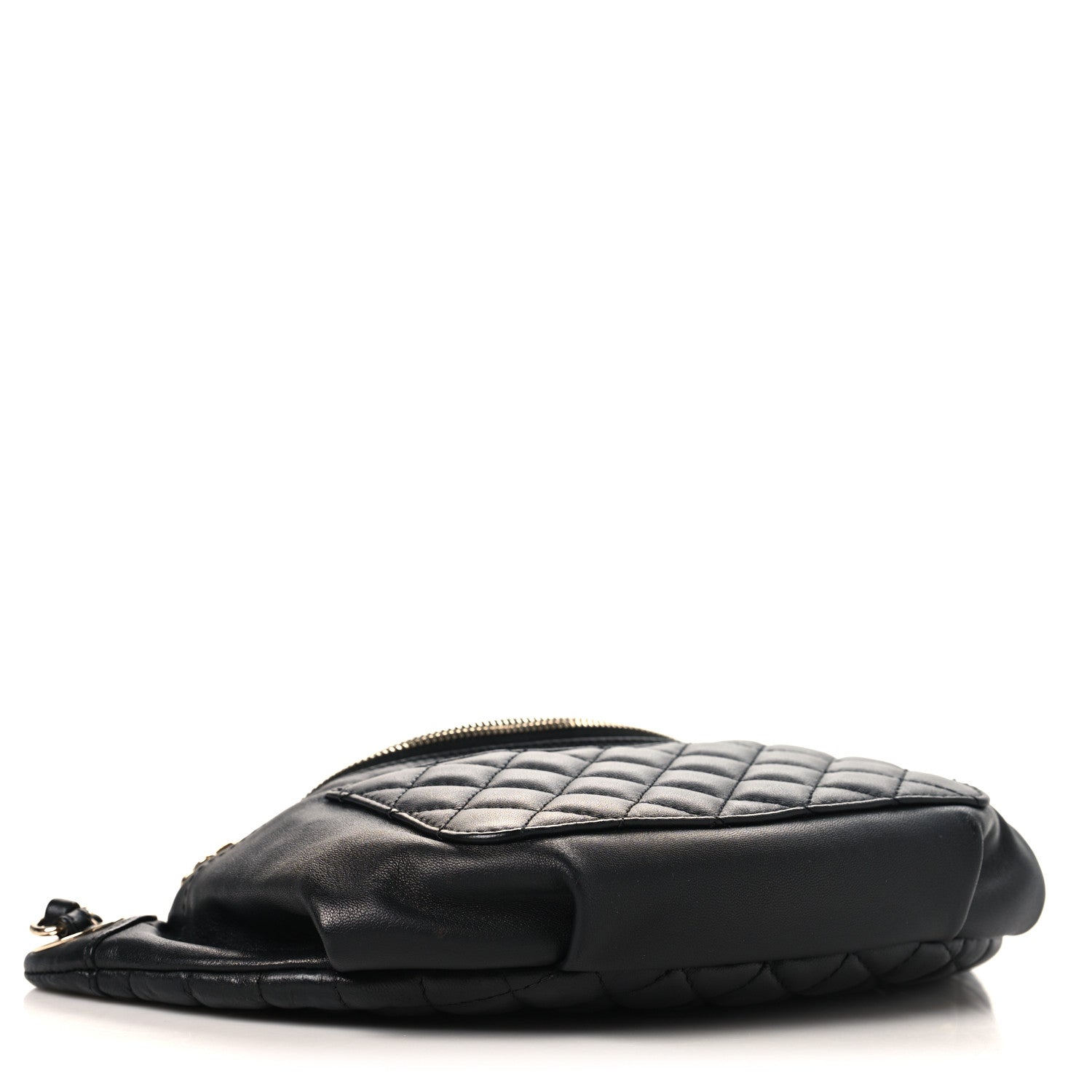 Chanel Lambskin Quilted Waist Bag Fanny Pack Black 3 of 9