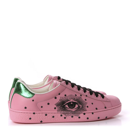 Gucci Calfskin Star Eye Mens Ace Sneakers 7 Pink 4 of 9