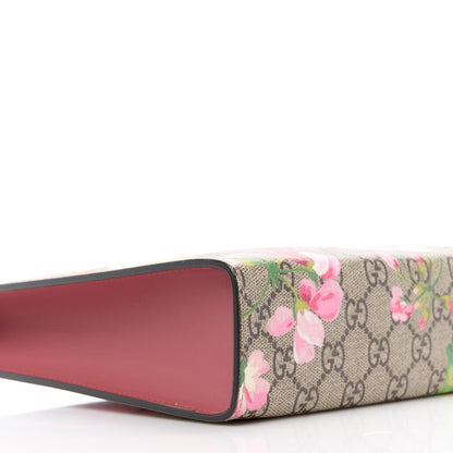 Gucci GG Supreme Monogram Blooms Large Cosmetic Case Beige Multicolor Dry Rose 9 of 11