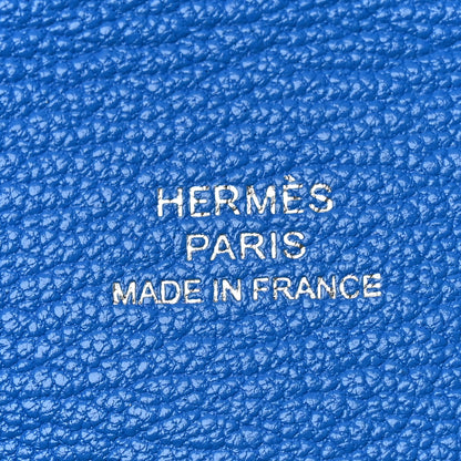 Hermes Chevre Mysore Calvi Card Case Bleu Hydra 6 of 7