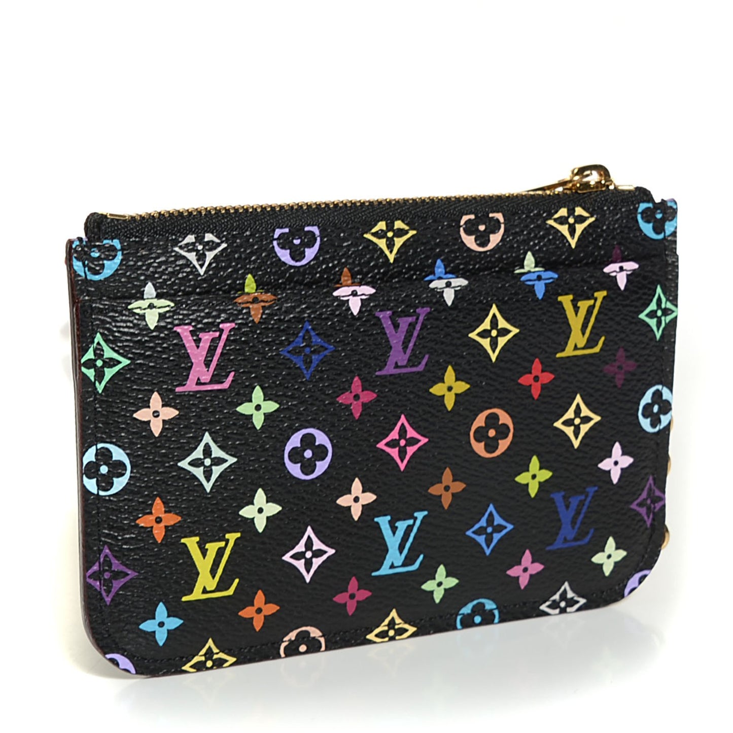 Monogram Multicolor Key Pouch Black Violet