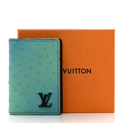 Louis Vuitton Ostrich Pocket Organizer Tropical Bleu 7 of 7