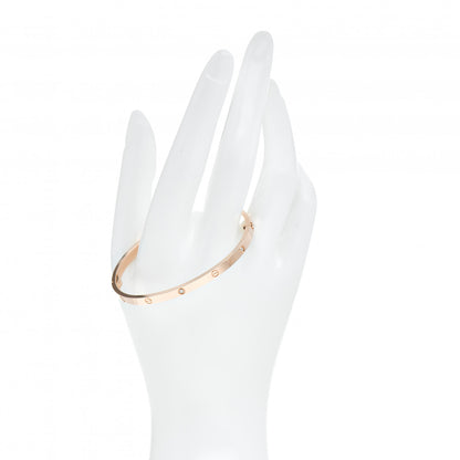 Cartier 18K Pink Gold 6 Diamond Small LOVE Bracelet 17 2 of 4