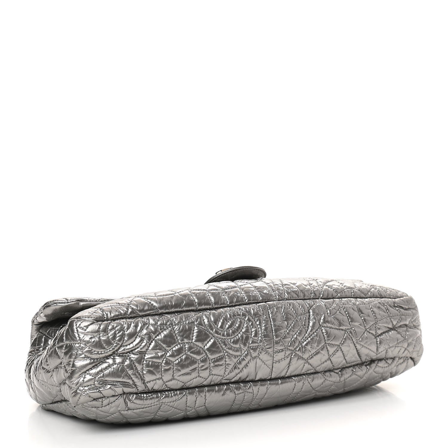 Chanel Vinyl Graphic Edge Flap Silver 3 of 8