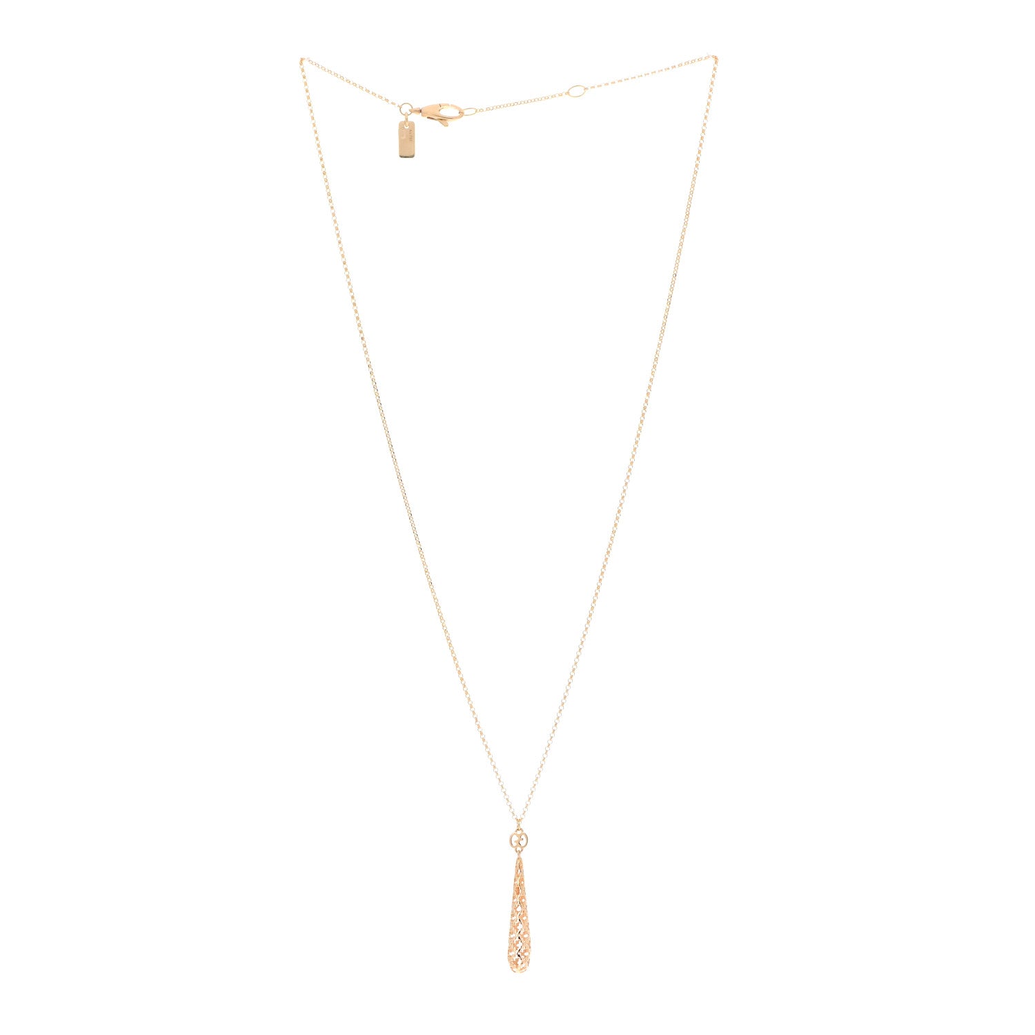 Gucci 18K Yellow Gold Diamantissima Pendant Necklace 3 of 6