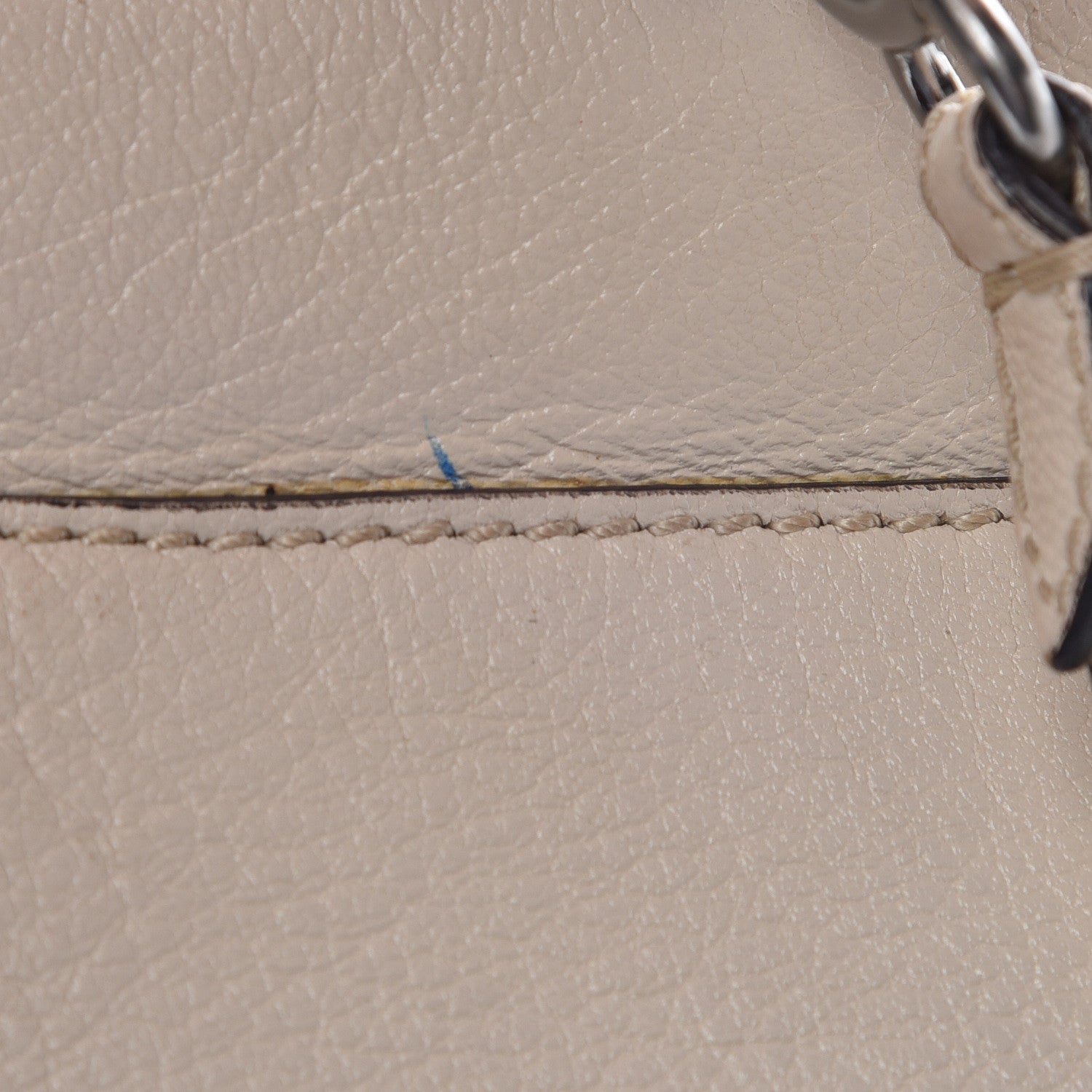 Fendi Goatskin Elaphe Large Peekaboo Iconic Satchel Latte Natural 19 of 21