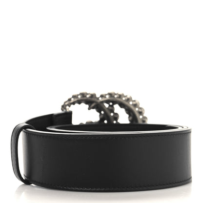 Gucci Calfskin Crystal Double G 40mm Belt 90 36 Black 2 of 5