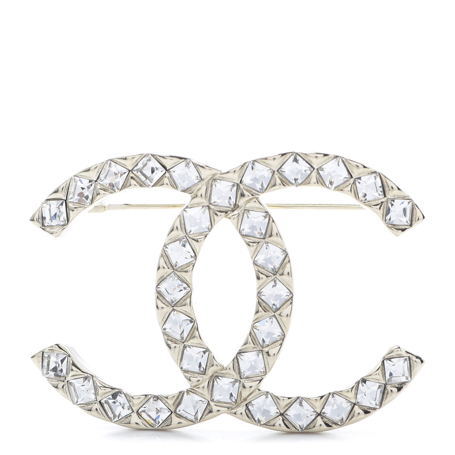 Chanel Baguette Crystal High Society CC Brooch Gold 1 of 5