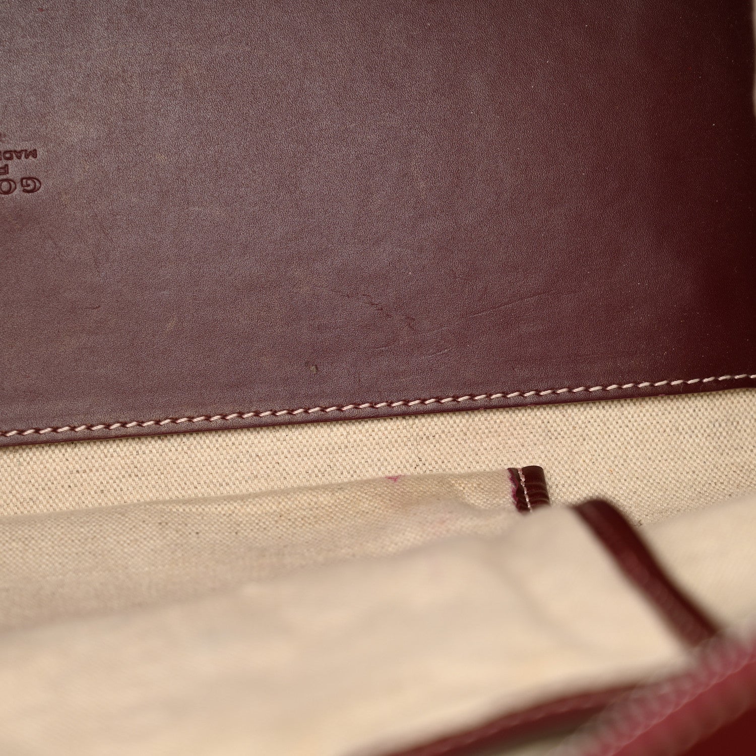 Goyard Goyardine Marquises Tote Burgundy 10 of 24