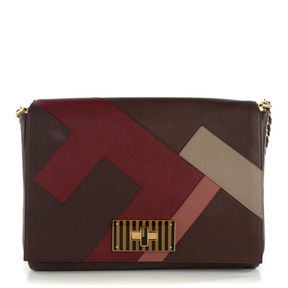 Fendi Vitello Multicolor Claudia Shoulder Bag Brown 1 of 9