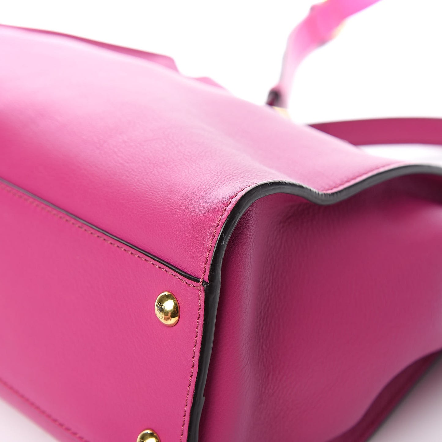 Vitello Seta Medium Peekaboo Iconic Satchel Magenta