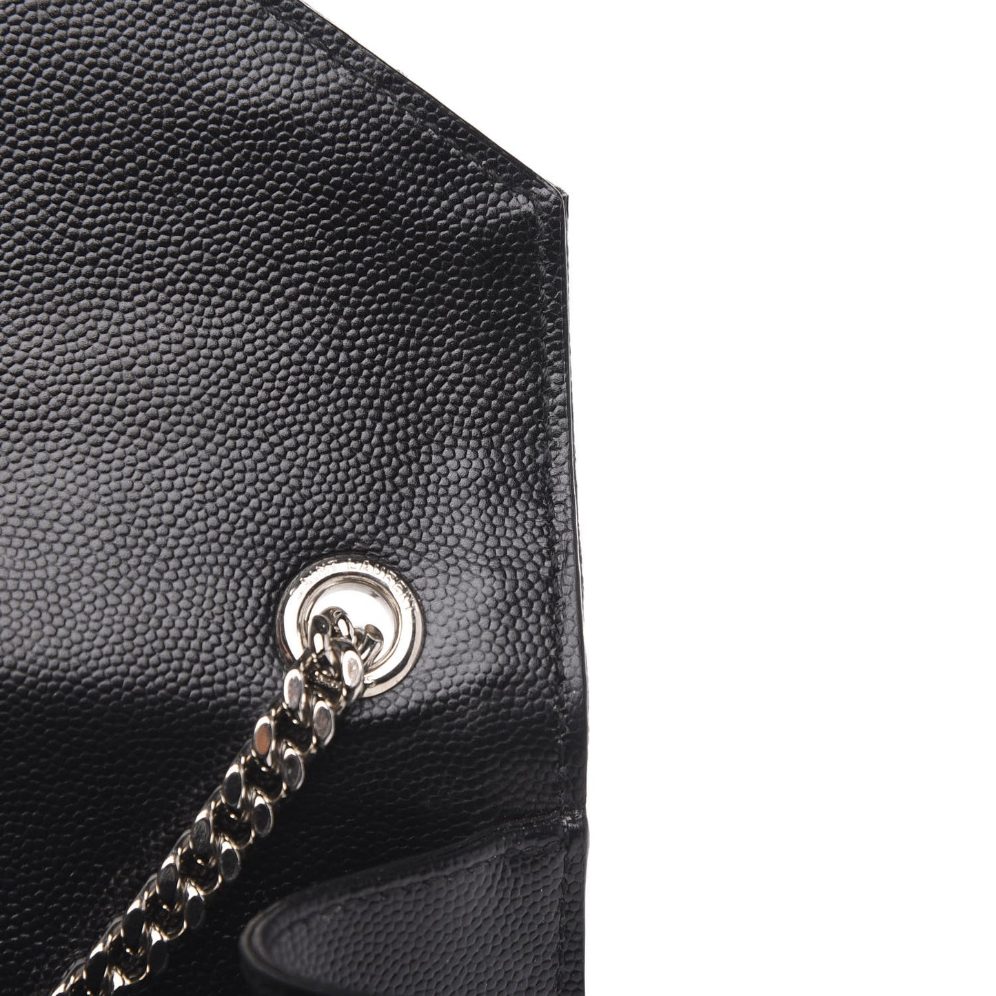 Grain De Poudre Textured Mixed Matelasse Triquilt Small Monogram Satchel Black