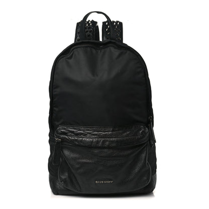 Givenchy Nylon Calfskin Studded Backpack Black 1 of 12