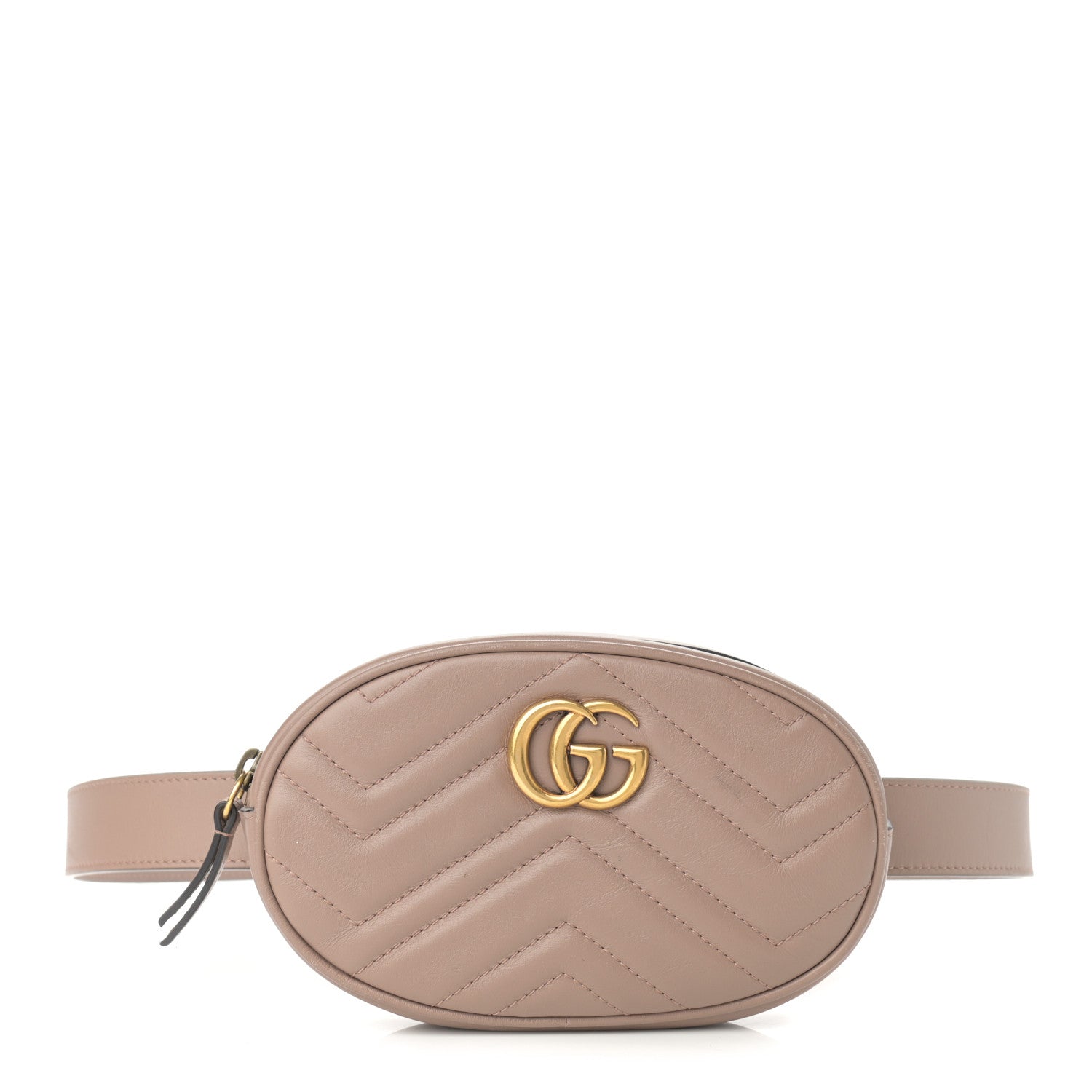 Gucci Calfskin Matelasse GG Marmont Belt Bag 95 38 Porcelain Rose 1 of 10