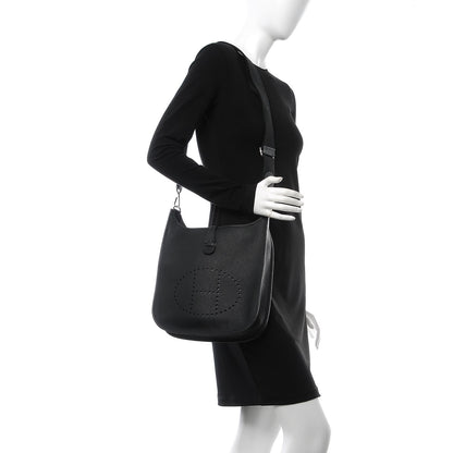 Hermes Taurillon Clemence Evelyne III PM Black 2 of 9