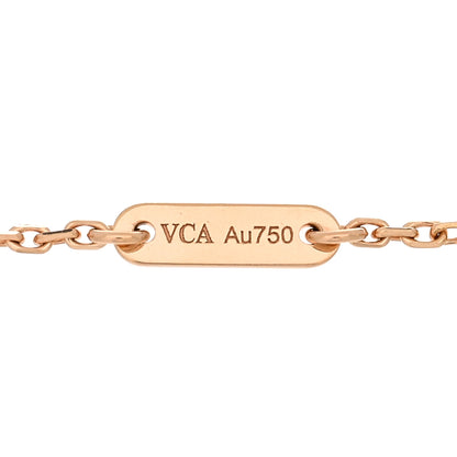 Van Cleef & Arpels 18K Rose Gold Carnelian Sweet Alhambra Bracelet 3 of 3