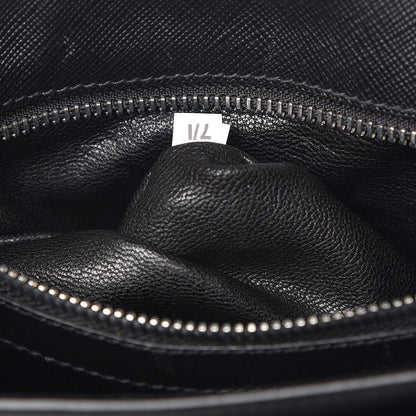 Prada Saffiano Messenger Satchel Black 7 of 15