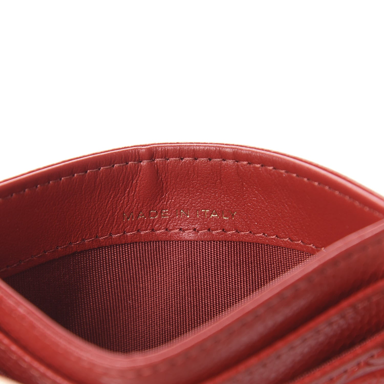 Chanel Caviar Camellia Embossed Card Holder Red 7 of 9