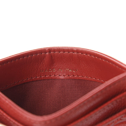 Chanel Caviar Camellia Embossed Card Holder Red 7 of 9