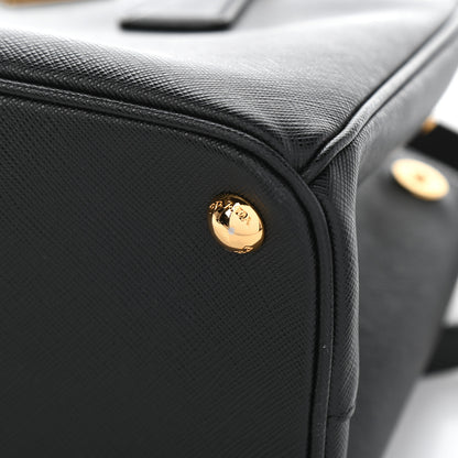 Prada Saffiano Small Galleria Double Zip Tote Black 22 of 25