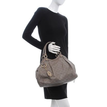 Gucci Guccissima Medium Sukey Tote Taupe 2 of 12