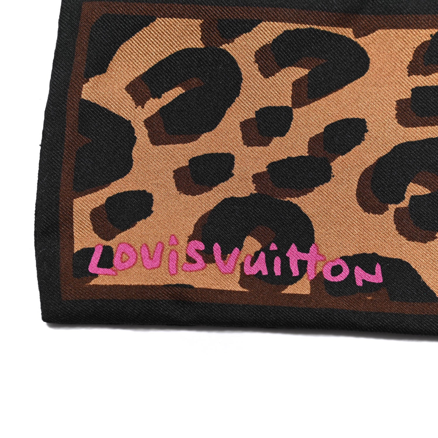 Louis Vuitton Silk Leopard Bandeau Scarf Marron 3 of 5