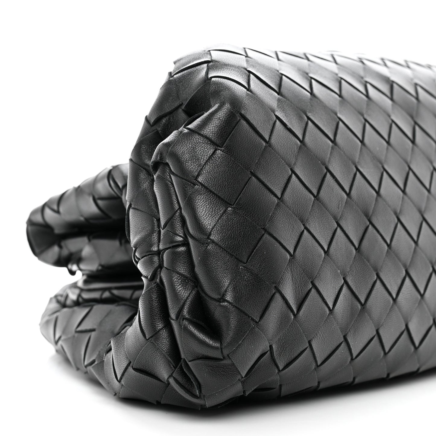 Nappa Maxi Intreccio The Pouch Oversized Clutch Black