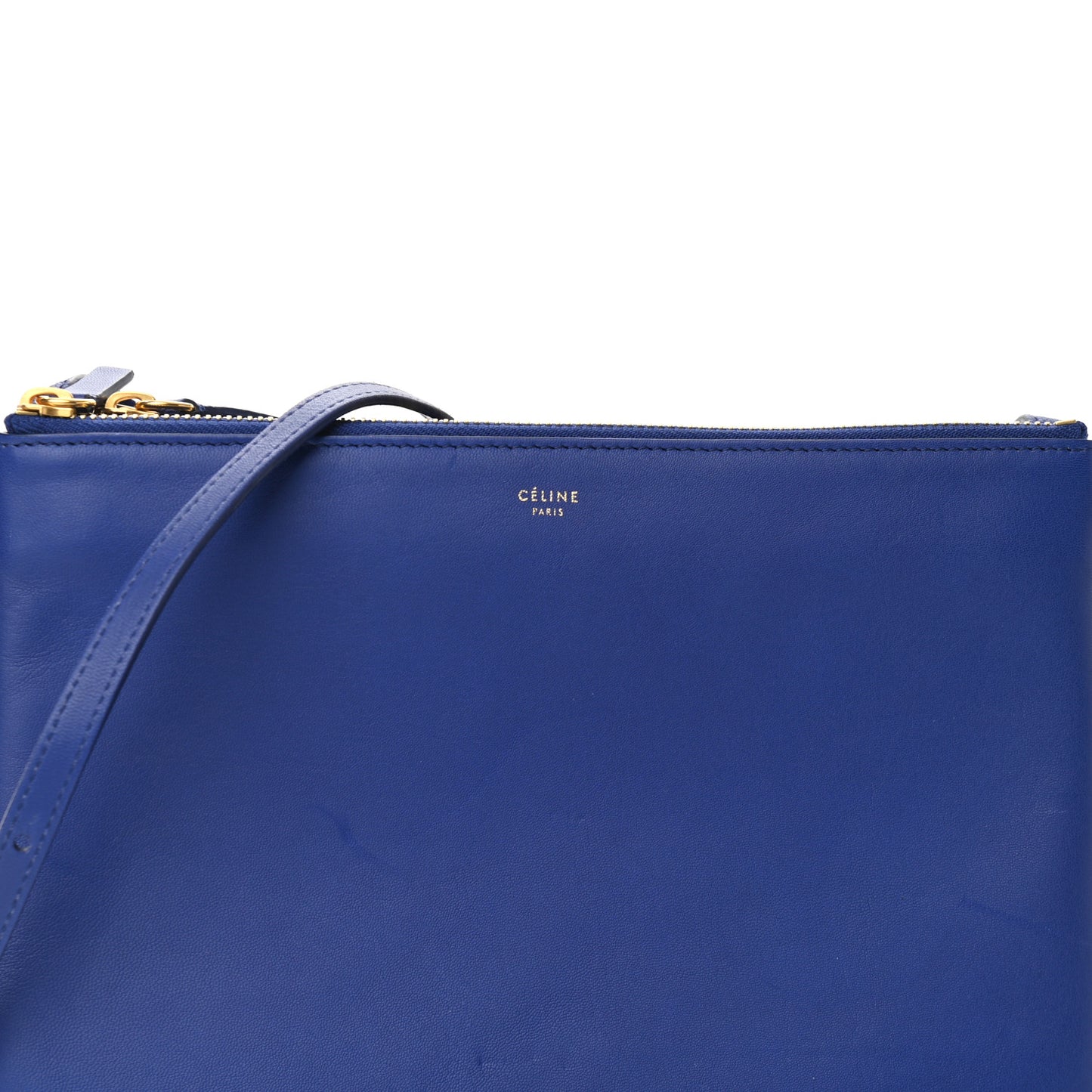 Lambskin Large Trio Crossbody Bag Deep Blue