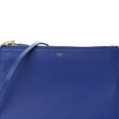 Celine Lambskin Large Trio Crossbody Bag Deep Blue 9 of 12