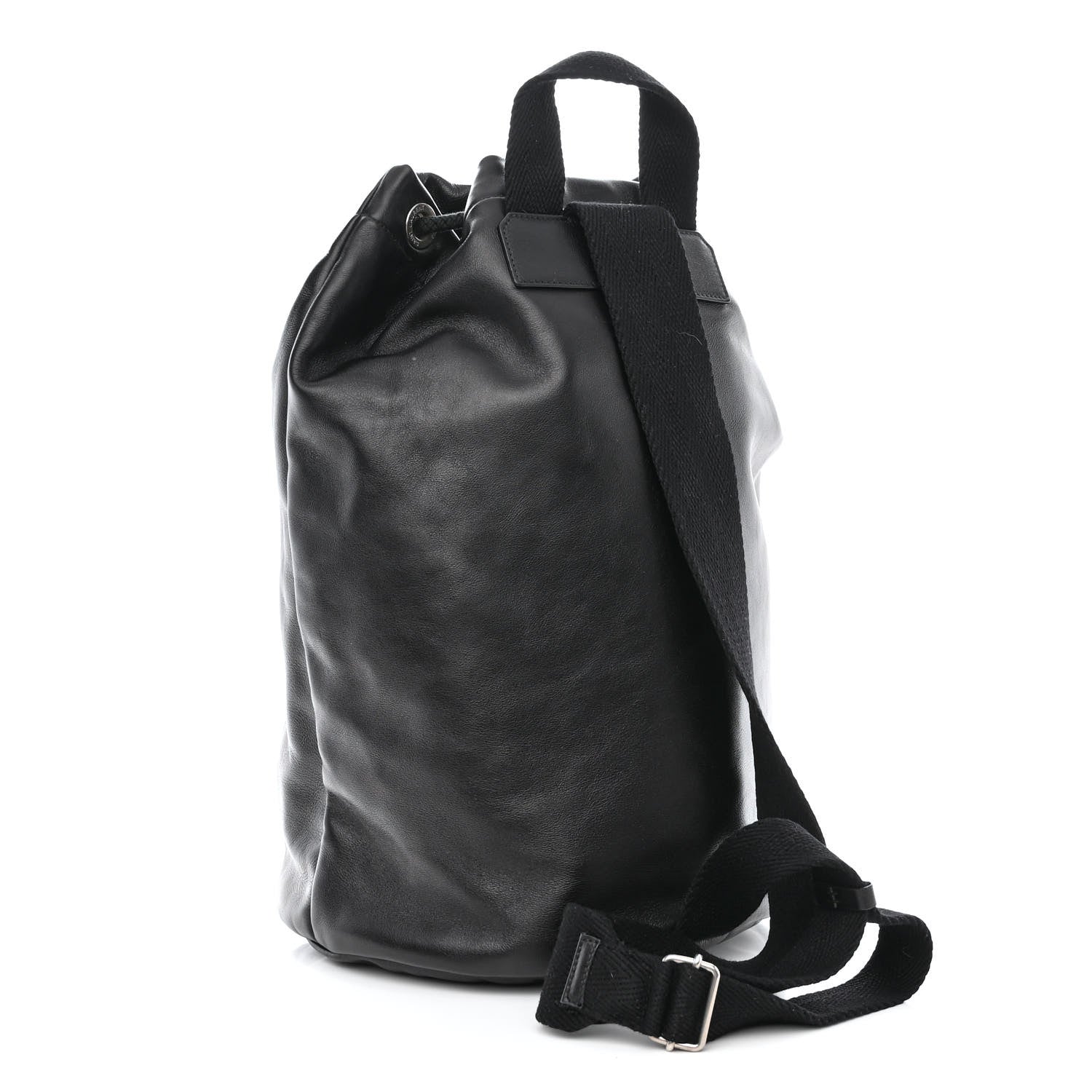 Saint Laurent Smooth Calfskin City Sailor Drawstring Backpack Black 4 of 12