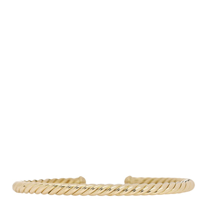David Yurman 18K Yellow Gold 4mm Cablespira Flex Bracelet 2 of 3