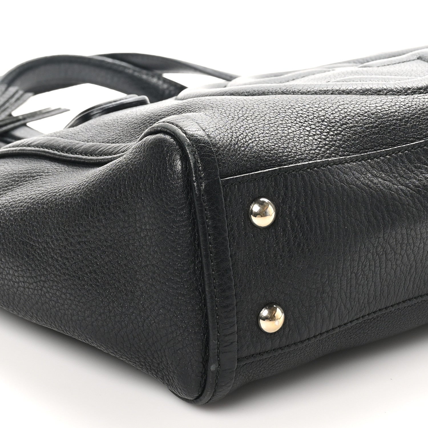 Gucci Pebbled Calfskin Small Soho Top Handle Bag Black 9 of 11