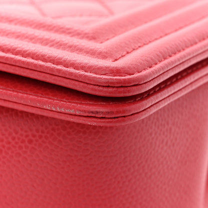 Chanel Caviar Quilted Medium Boy Flap Red 11 of 11