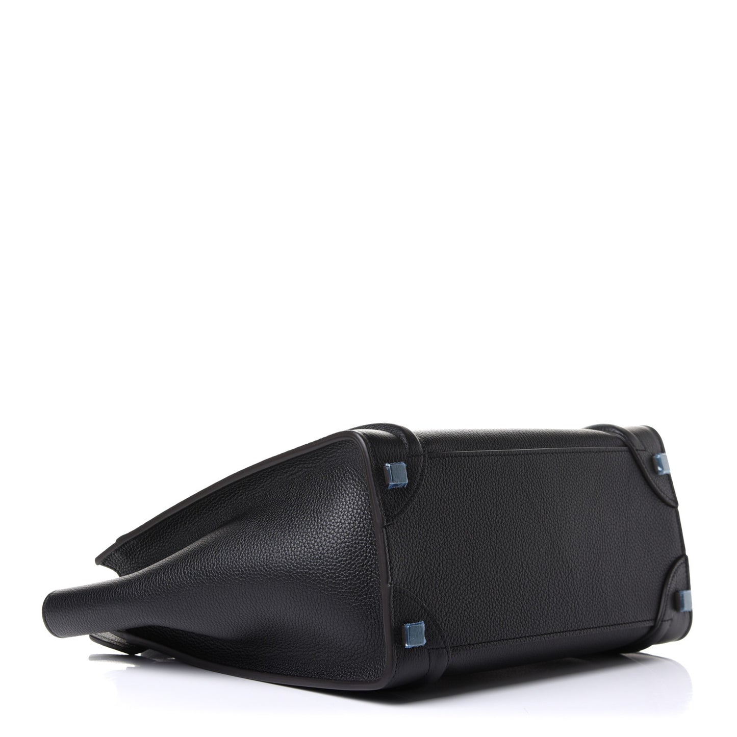 Drummed Calfskin Micro Luggage Black