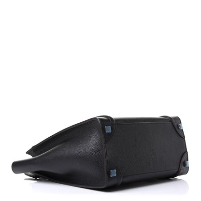 Celine Drummed Calfskin Micro Luggage Black 4 of 9