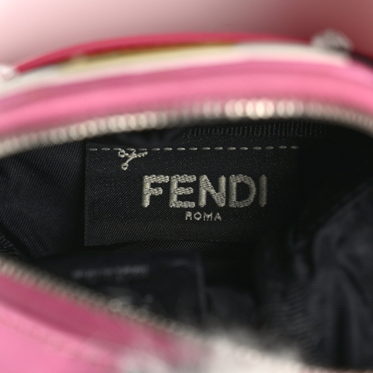 Fendi Nylon Shiny Nappa Nutria Fox Fur Monster Eyes Mini Backpack Charm Lollypop Rosa Fluo Multicolor 5 of 8