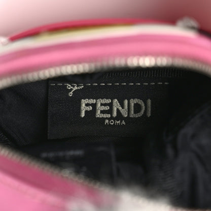 Fendi Nylon Shiny Nappa Nutria Fox Fur Monster Eyes Mini Backpack Charm Lollypop Rosa Fluo Multicolor 5 of 8