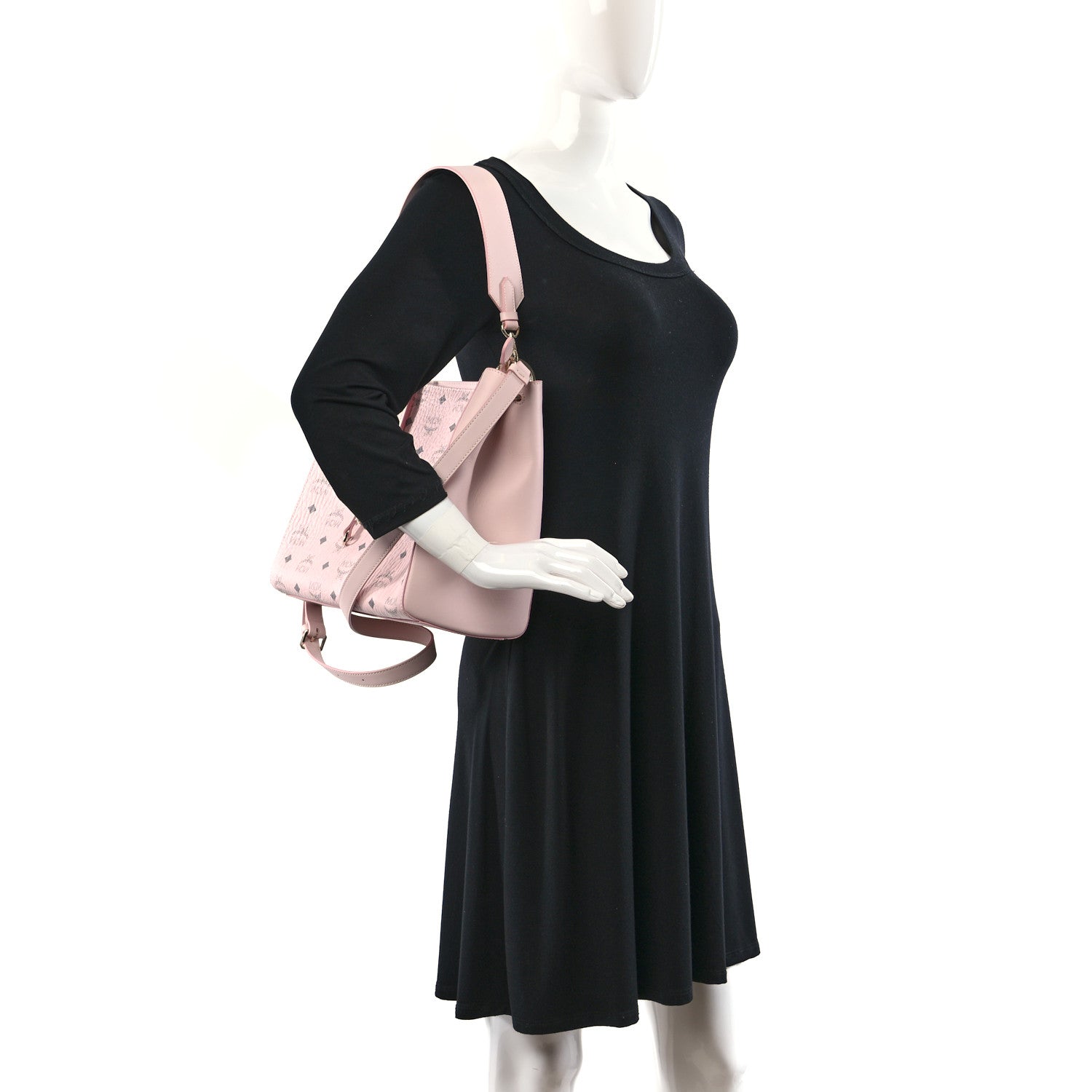 MCM Visetos Medium Aren Hobo Powder Pink 2 of 10