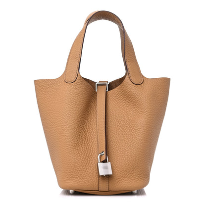 Hermes Taurillon Clemence Picotin Lock 18 PM Biscuit 1 of 9