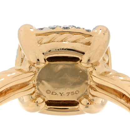 David Yurman 18K Yellow Gold Diamond 11mm Chatelaine Full Pave Ring 54 6.75 4 of 4