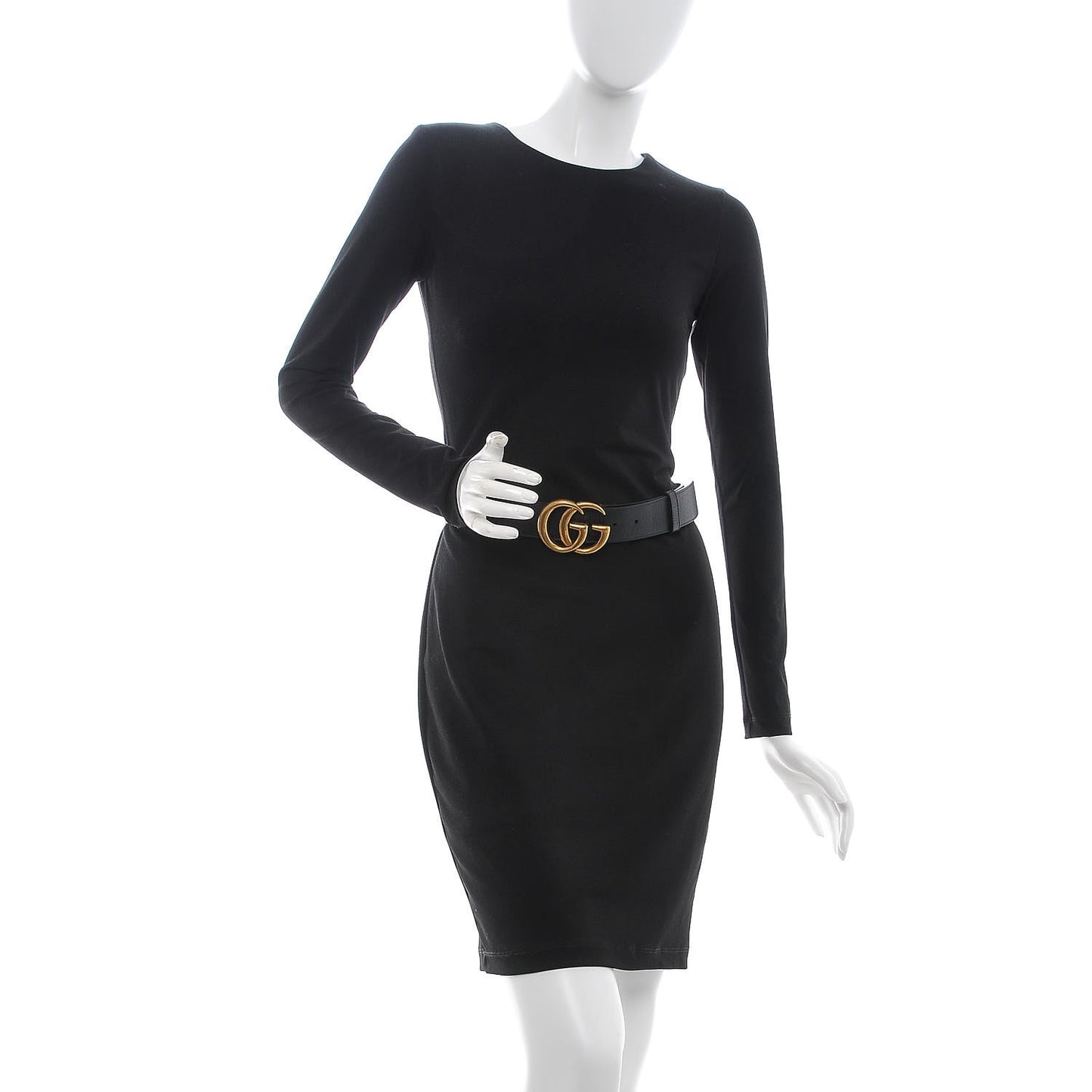 Textured Calfskin Double G 40mm Belt 90 36 Black