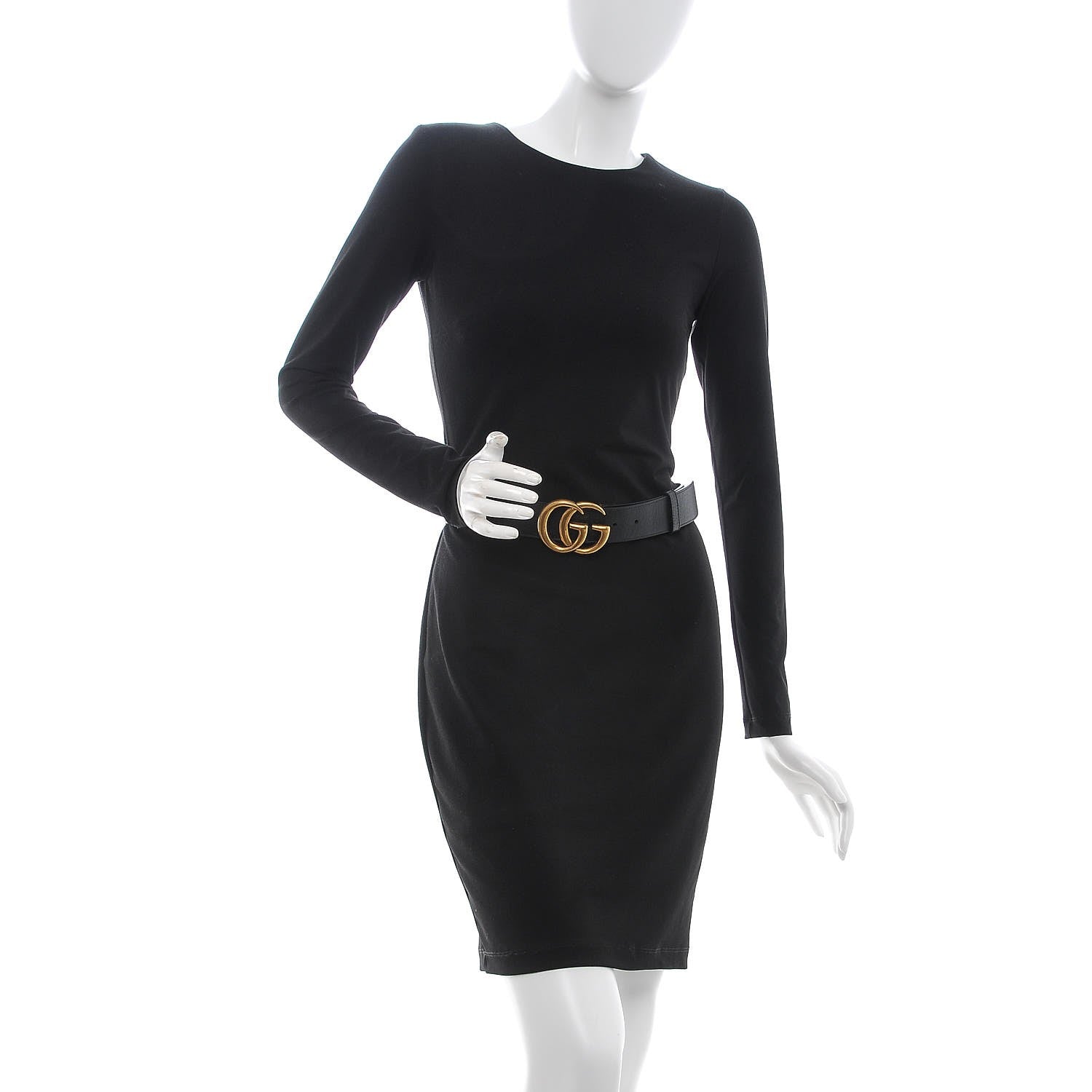 Gucci Textured Calfskin Double G 40mm Belt 90 36 Black 2 of 7