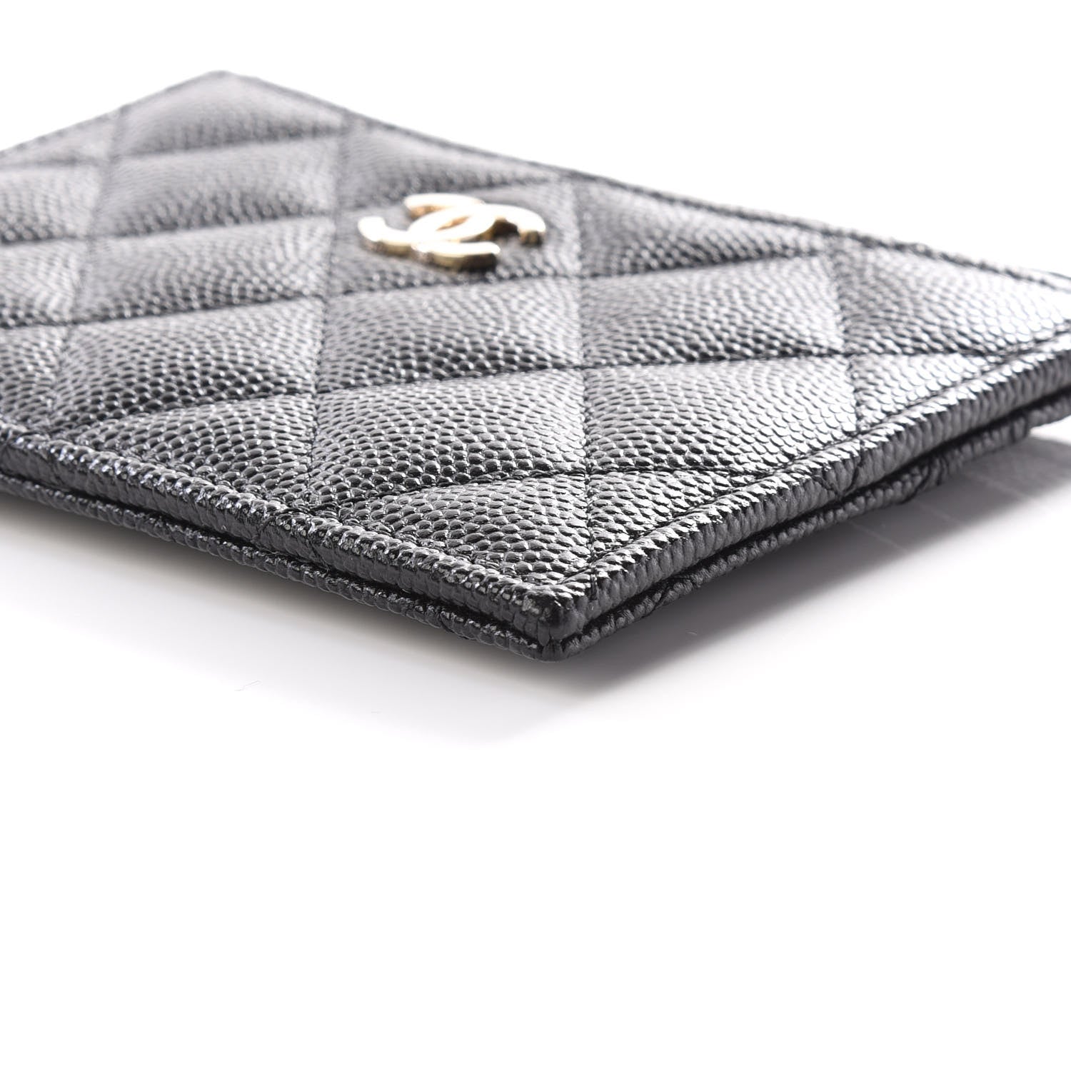 Chanel Caviar Quilted CC Zip Card Holder Black 5 of 10