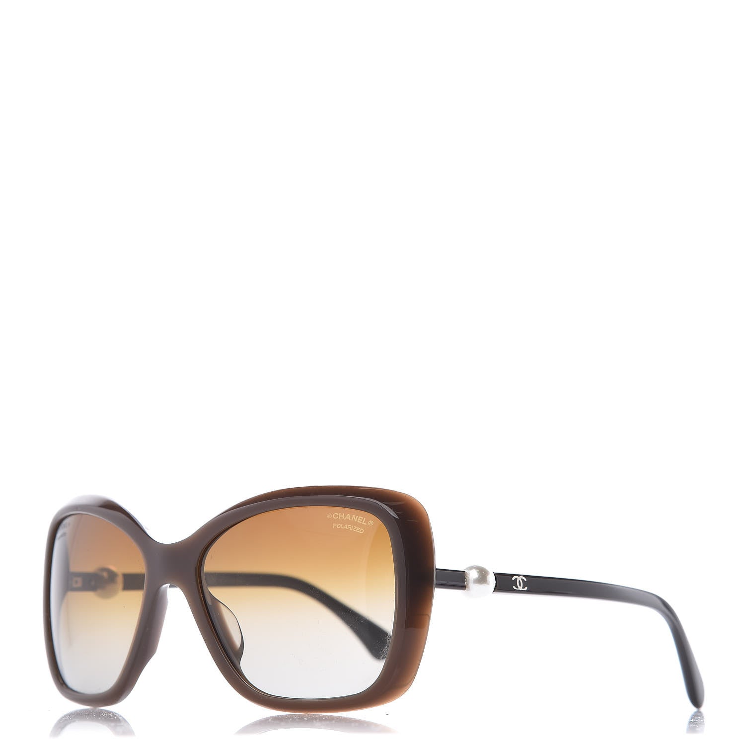 Chanel Pearl Polarized Square Sunglasses 5303-H Brown 1 of 8